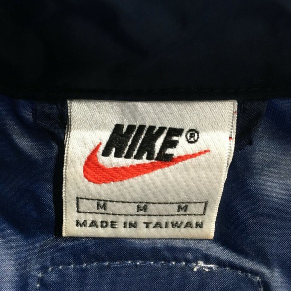 #46 Nike Center Swoosh Navy Blue Embroidered Logo 1/4 Zip Jacket Men's Size M - Picture 7 of 8